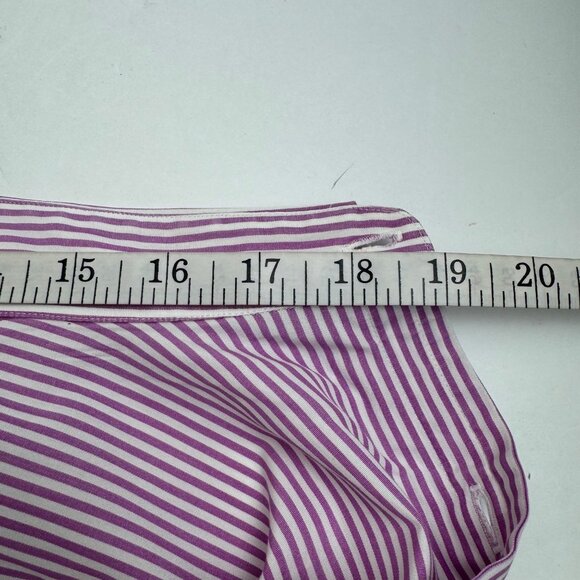Turnbull & Asser READ Purple White Striped Dress Shirt100% Cotton Cuff Links XL - Picture 8 of 8